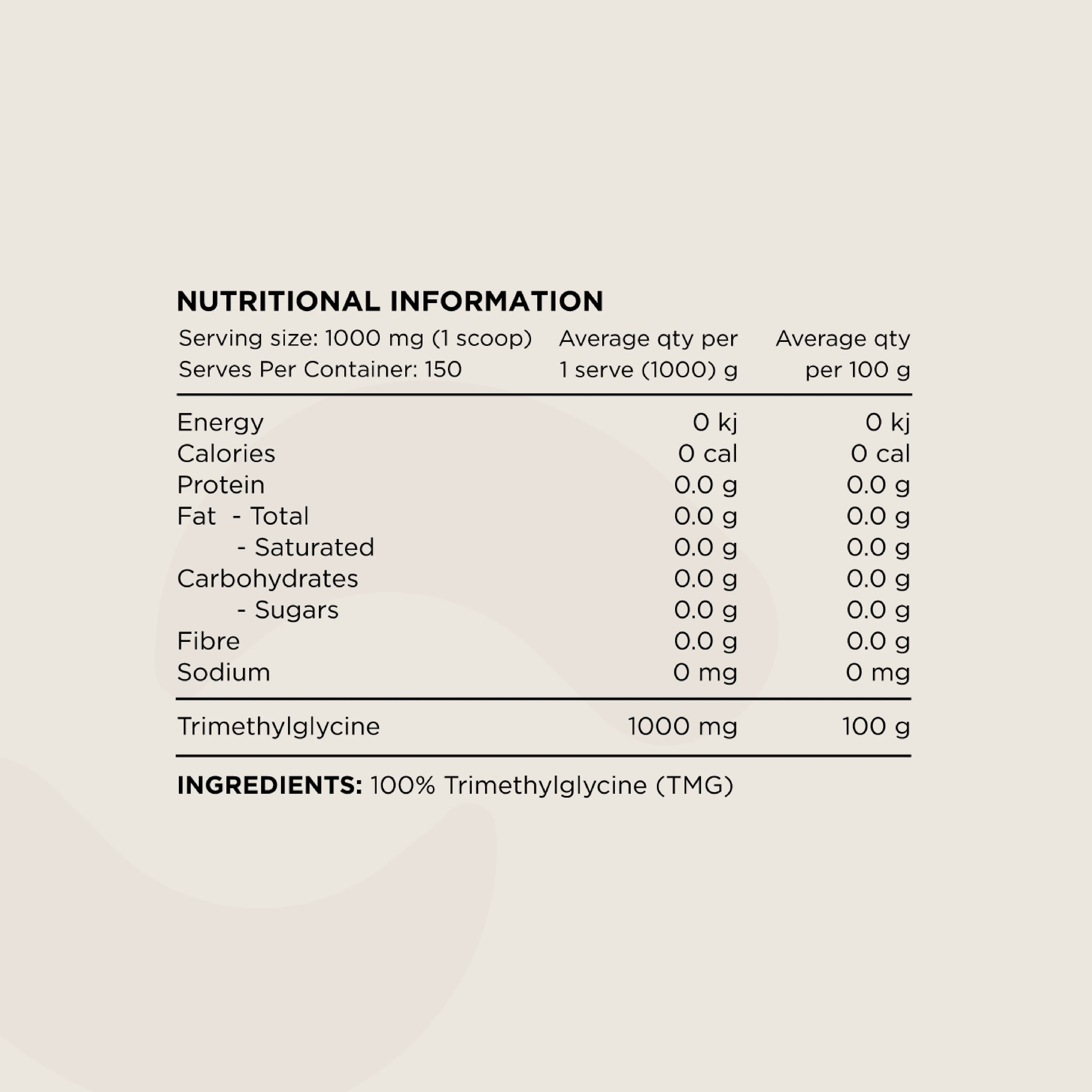Switch Nutrition TMG 150g