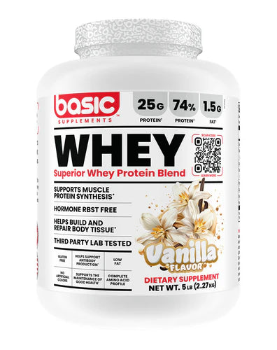 Basic Supplements Superior Whey Protein Blend 5lbs