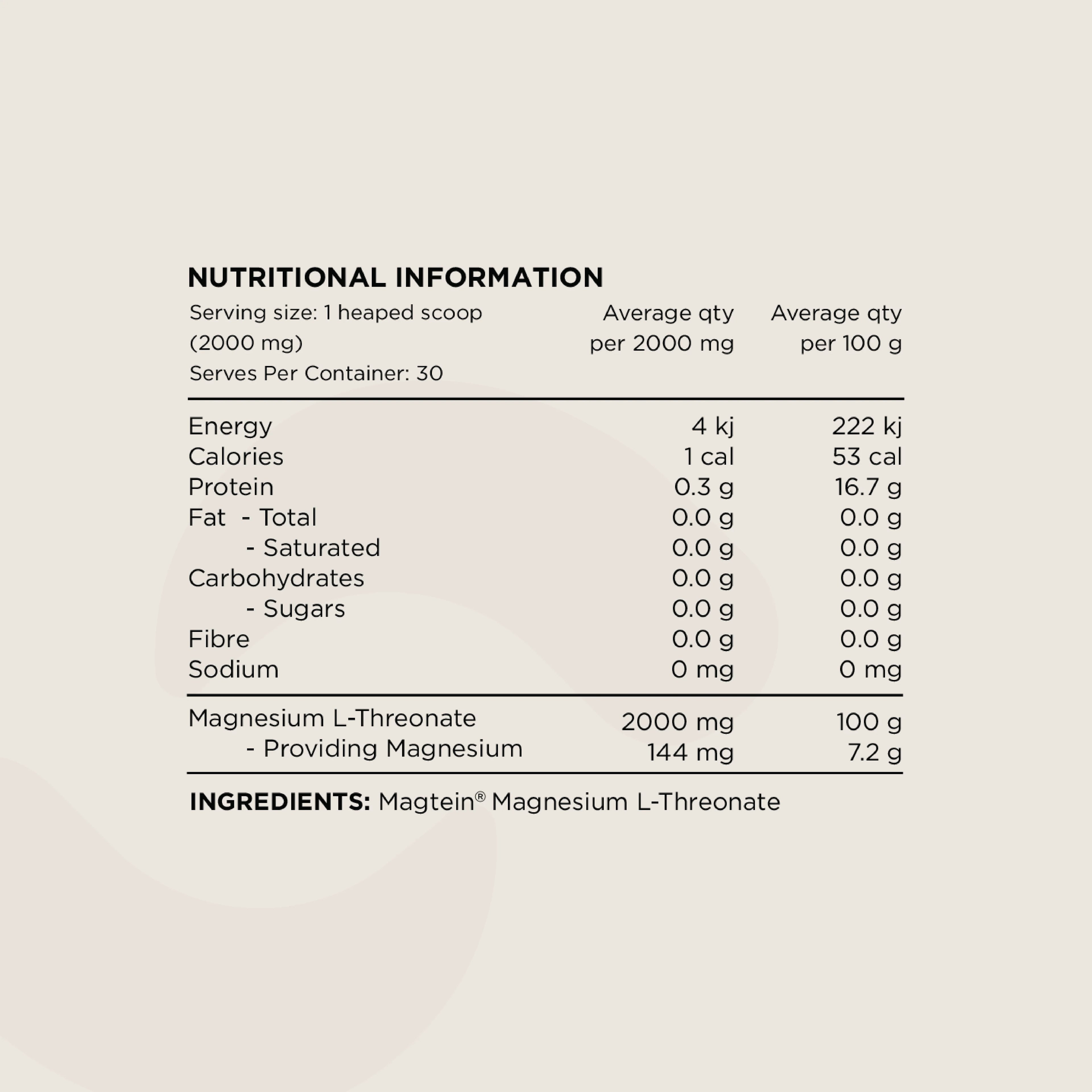 Switch Nutrition Mag-3 L-Threonate 60g