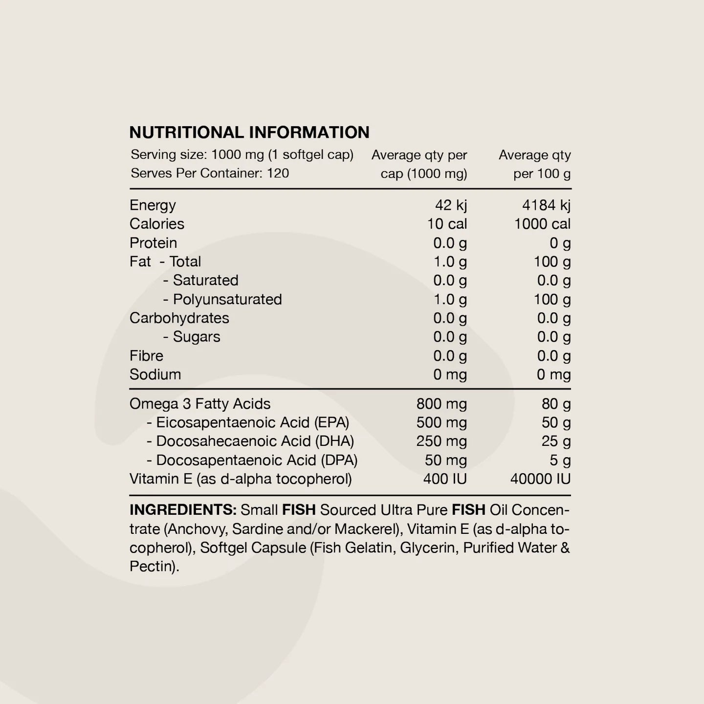 Switch Nutrition Ultra Fish Oil 120g