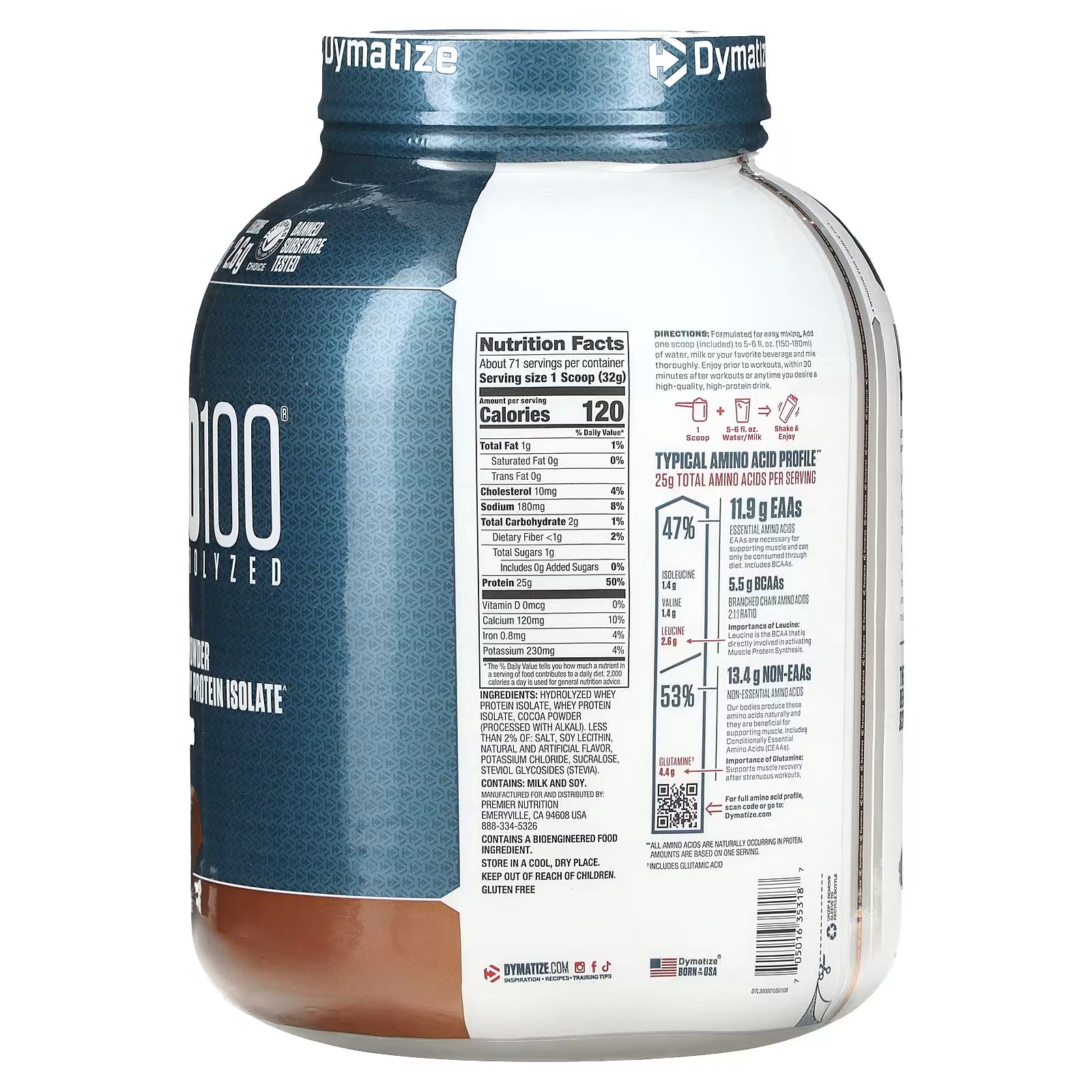 Dymatize ISO100 Hydrolyzed 100% Whey Protein Powder